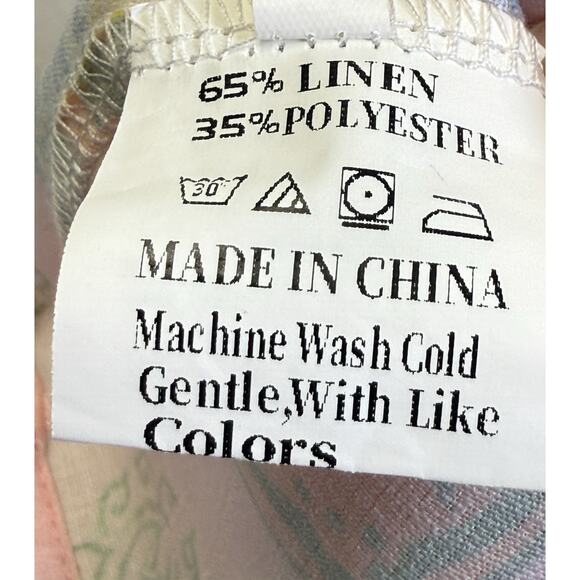 Sunday Up Linen Blend Shirt Dress Women’s Sz S Puff Sleeve Tie Waist Midi - Picture 7 of 11